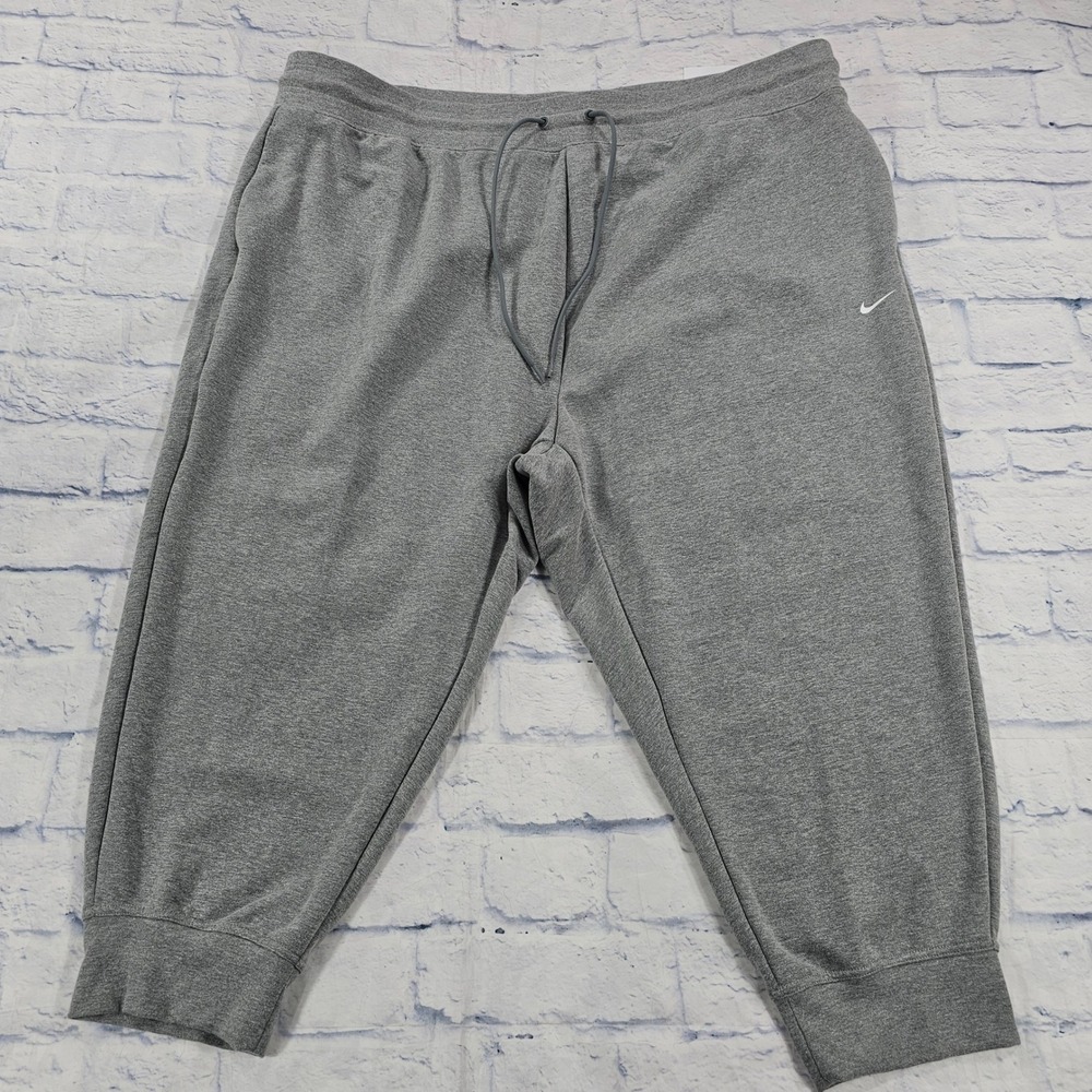 Nike Jogger Pants Womens 4X Gray Dri-FIT High Rise 7/8 Length Activewear